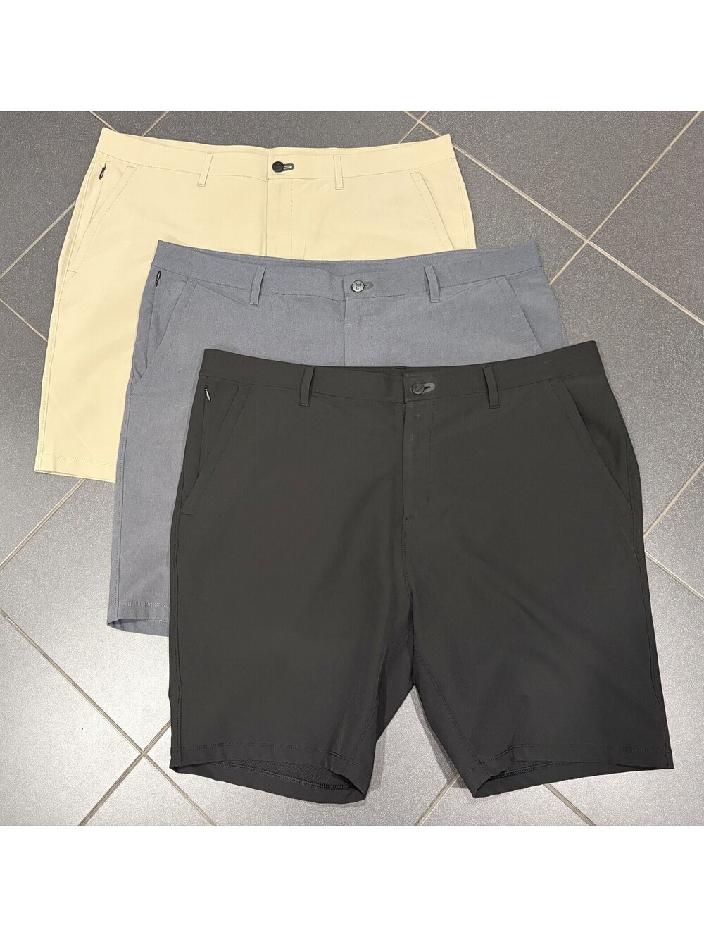 Public Rec Workday Shorts Lot Of 3 Men’s Size 40 Tan Gray Black
